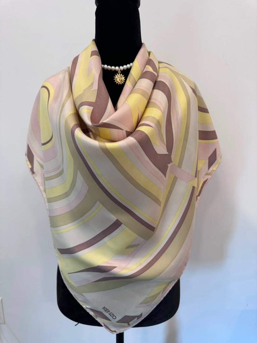 Kenzo Silk Scarf Multicolor Scarf Made in Italy
